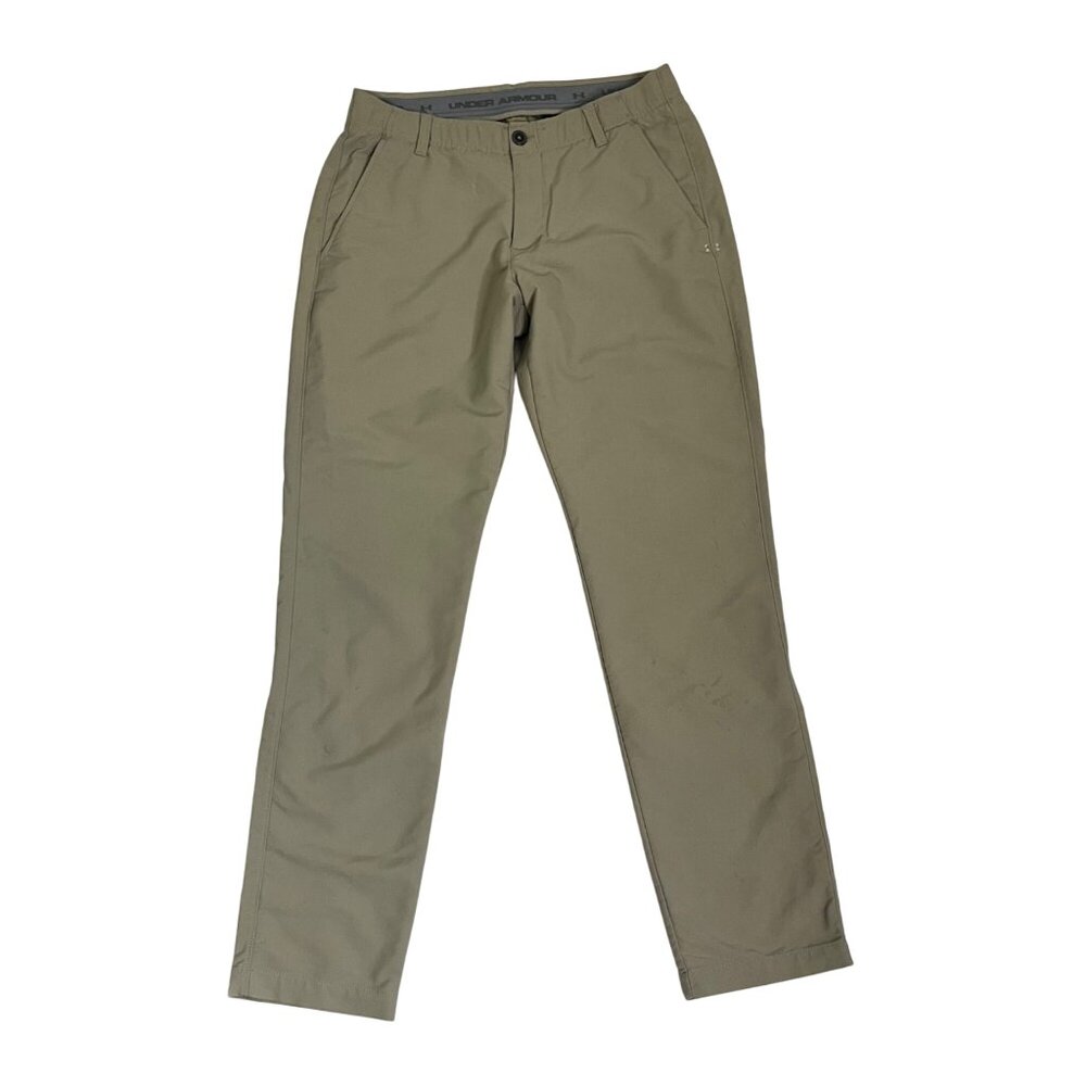 Under Armour men's khaki pants slacks 34 32 inseam tan lightweight